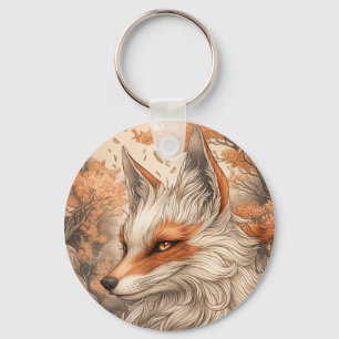 Japanischer Kitsune-Fuchs Schlüsselanhänger