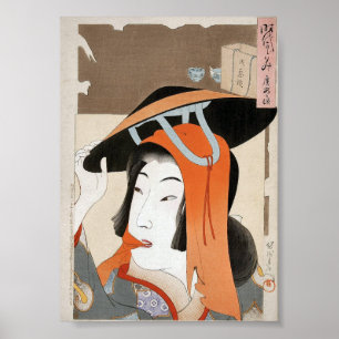 Japanischer Klassischer Geisha-Lady-Kunstprint Poster