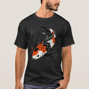 Japanischer Koi-Fisch Grafik Mit Chinesischem Zeic T-Shirt