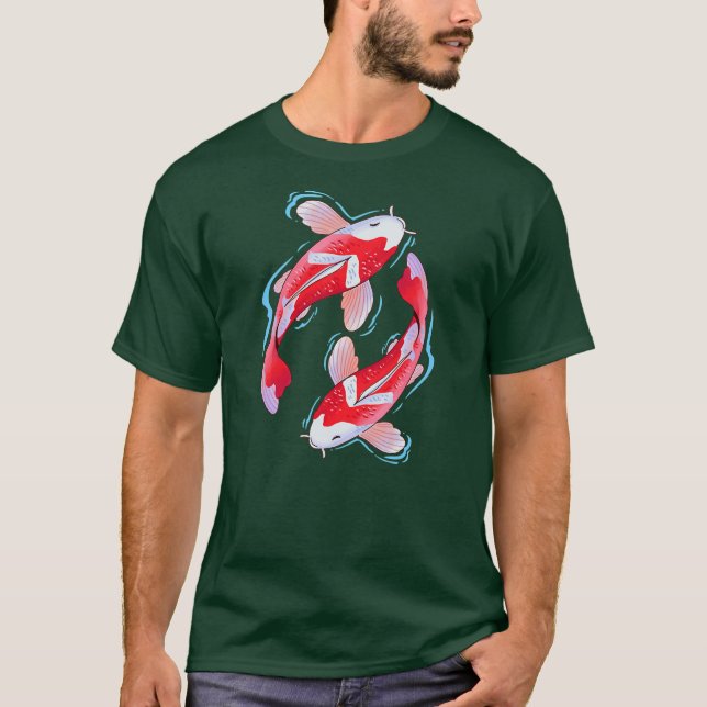 Japanischer Koi Fisch I Koi Carp Pond T-Shirt (Vorderseite)