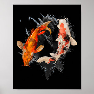 Japanischer Koi Fisch I Koi Karpfen Teich Japan Ta Poster