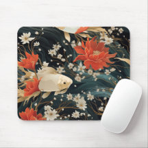 Japanischer Koi Fisch Nahtloses Muster