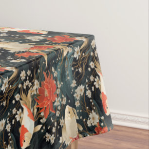 Japanischer Koi Fisch Nahtloses Muster Tischdecke