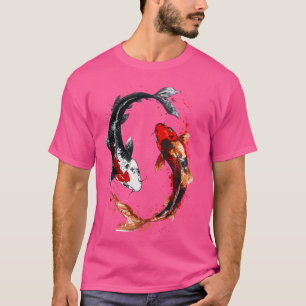 Japanischer Koi Fisch Tattoo Yin Yang Fish T-Shirt