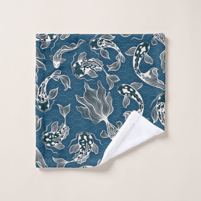 Japanischer Koi Fisch Waschlappen (Waschlappen)