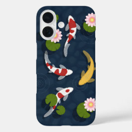 Japanischer Koi-Fischteich iPhone 16 Hülle