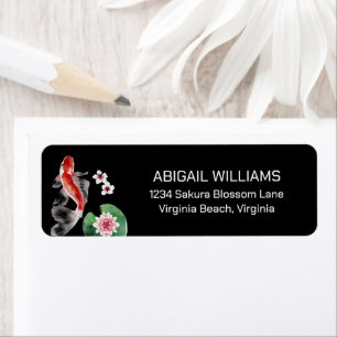 Japanischer Koi Fischteich, Kirschblütenanschrift