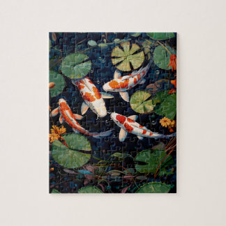 Japanischer Koi-Fischteich Puzzle