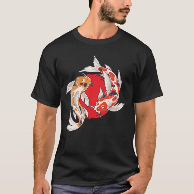 Japanischer Koi Fish Art Fish Bauer Aquakultur T-Shirt (Vorderseite)