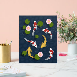 Japanischer Koi Fish Pond Acrylschild