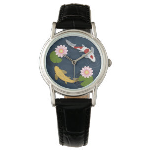 Japanischer Koi Fish Pond Armbanduhr