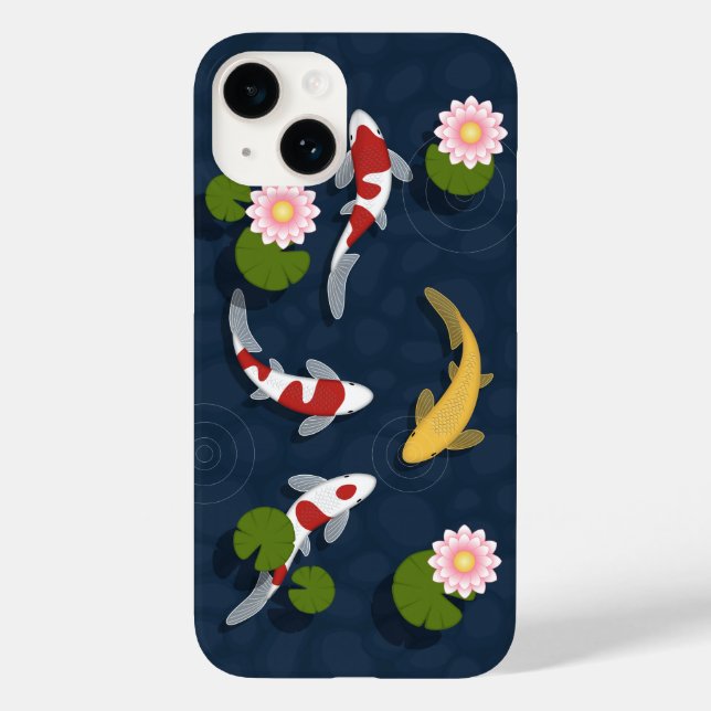 Japanischer Koi Fish Pond Case-Mate iPhone Hülle (Rückseite)
