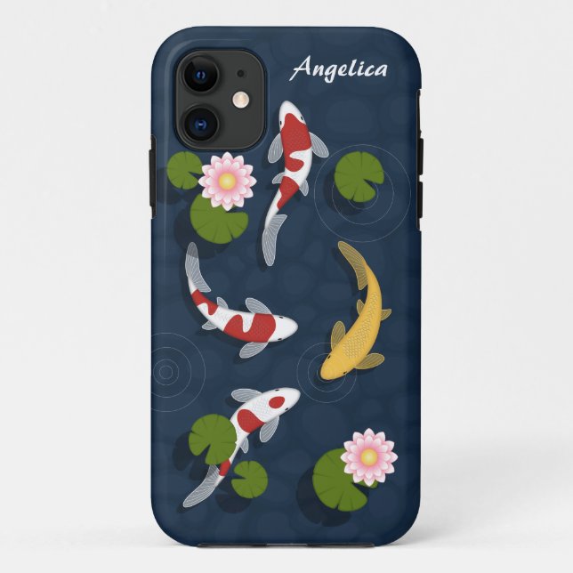 Japanischer Koi Fish Pond Case-Mate iPhone Hülle (Rückseite)