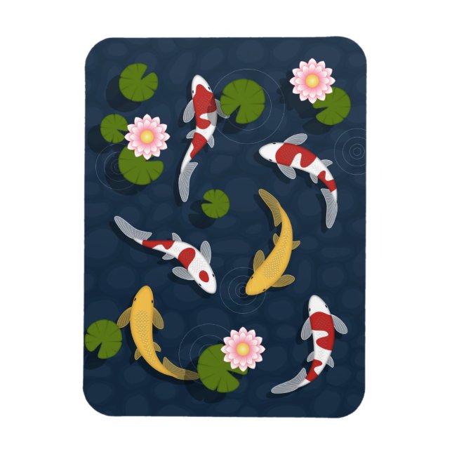 Japanischer Koi Fish Pond Magnet (Vertikal)