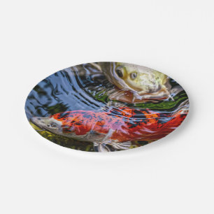 Japanischer Koi Fish Pond Pappteller