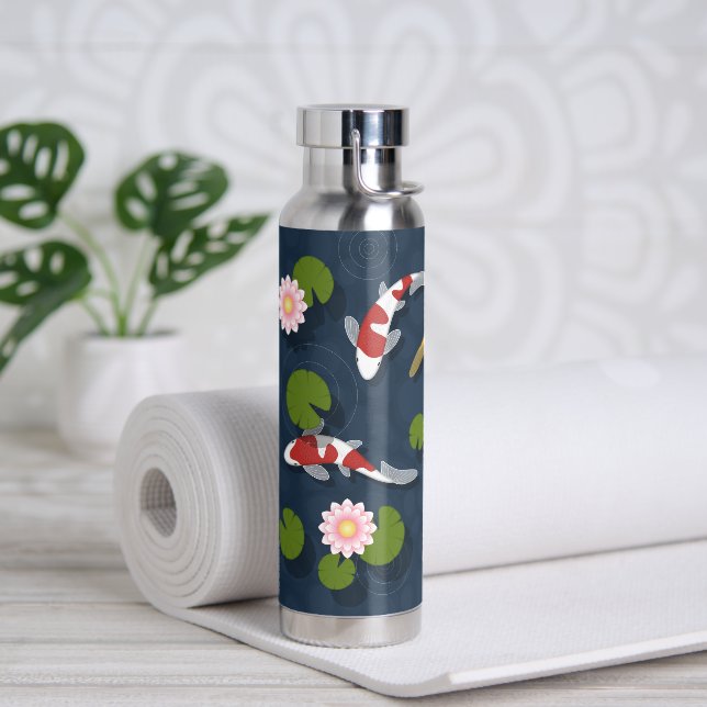 Japanischer Koi Fish Pond Trinkflasche (Yoga (gedreht))