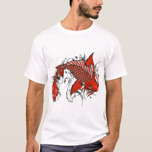 Japanischer Koi-Tattoo-Fish-Fisch T-Shirt