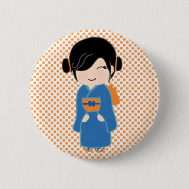 Japanischer Kokeshi-Puppbutton Button