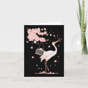 Japanischer Kran in Japan schaut mit cooler Kamera Karte