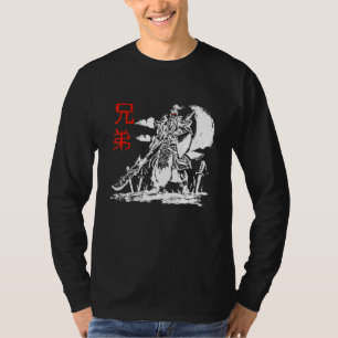 japanischer Krieger Samurai Ninja Kanji Design T-Shirt