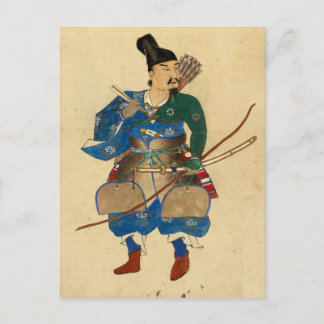 Japanischer Kriegerbogenschütze Postkarte