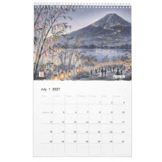 Japanischer Kunst-Wandkalender 2027 - Jahr des Sch Kalender