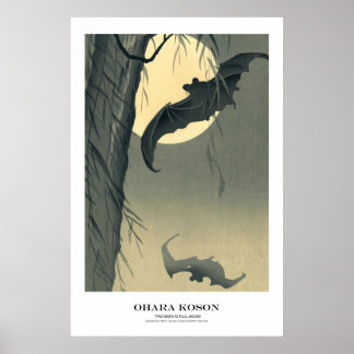 Japanischer Kunstdruck – Ohara Koson – Fledermäuse Poster