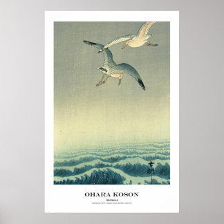 Japanischer Kunstdruck – Ohara Koson – Möwe Poster