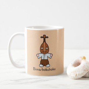 Japanischer Lautenspieler Biwa-bokuboku: Cartoon Y Tasse