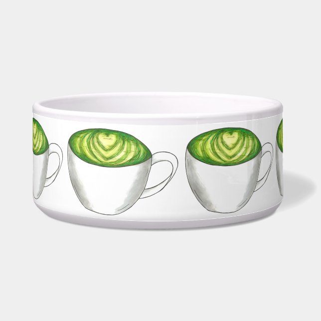 Japanischer Matcha Green Tea Latte Teacup Feinschm Napf (Vorderseite)