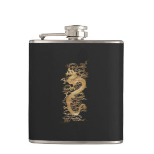 Japanischer Meiji-Golddrache Flachmann