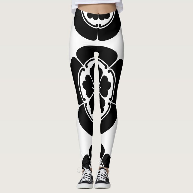 Japanischer Mon (Wappen) Leggings (Vorderseite)