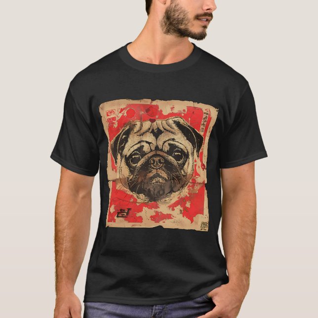 Japanischer Mops T-Shirt (Vorderseite)