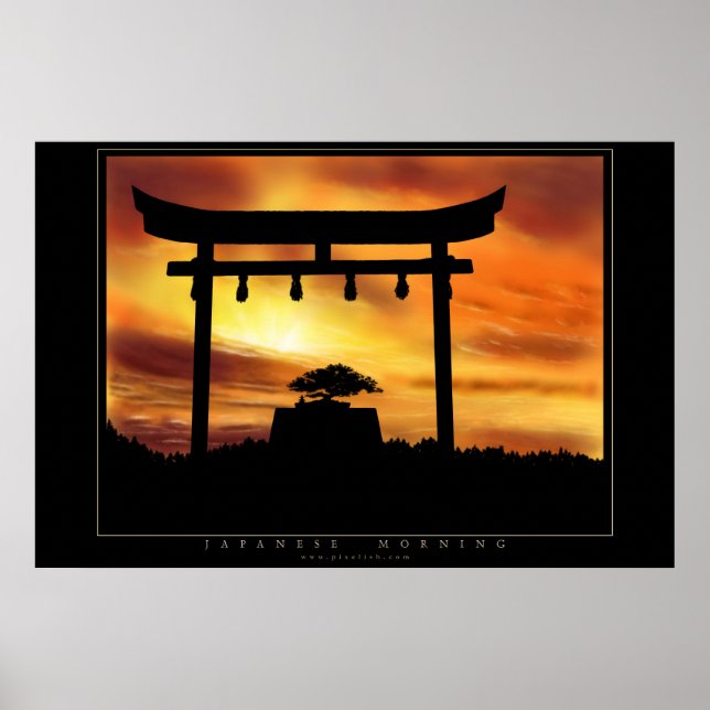 Japanischer Morgen Poster (Vorne)