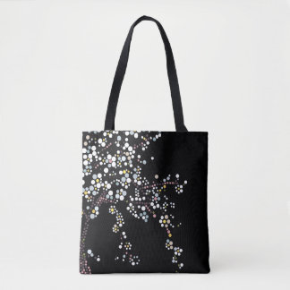 Japanischer Mosaik-Kirschblüten-Schwarz