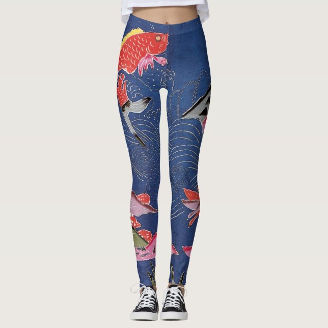 Japanischer Okinawan Dye (Bingata) Leggings (Vorderseite)