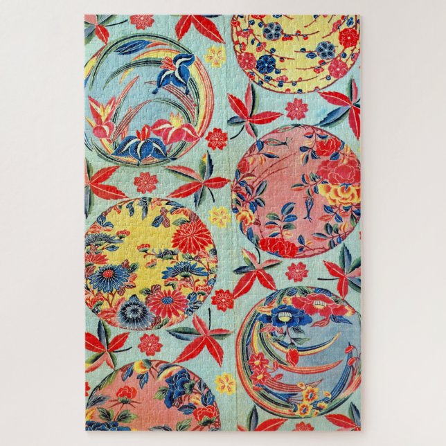 Japanischer Okinawan Dye (Bingata) Puzzle (Vertikal)