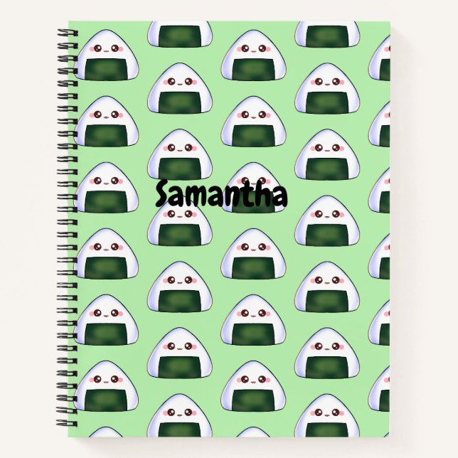 Japanischer Onigiri Rice Ball Notizbuch (Vorderseite)