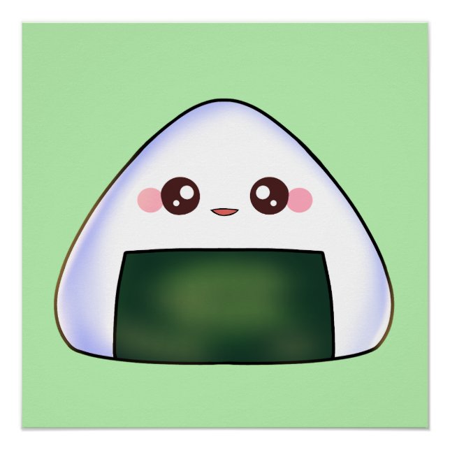 Japanischer Onigiri Rice Ball Poster (Vorderseite)