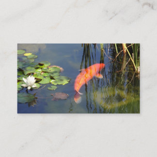 Japanischer orange Koi Fisch-Lotus-Garten-Teich Visitenkarte