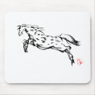 Japanischer Pferdekunst sumi Reiter Mousepad