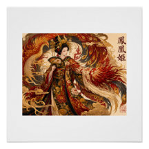 Japanischer Phoenix-Geisha-Kunst | Mythologie-Desi