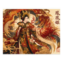 Japanischer Phönix Geisha Kunst | Mythologie Desig
