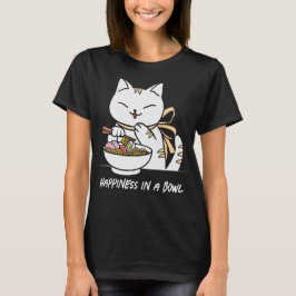 Japanischer Ramen Cat Glück in einer Schüssel T-Shirt