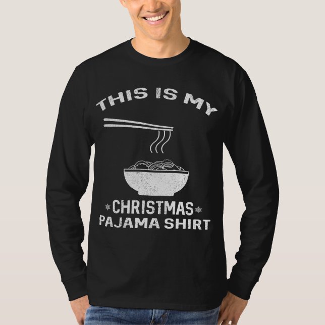 Japanischer Ramen Weihnachten Pajama - Weihnachtsn T-Shirt (Vorderseite)