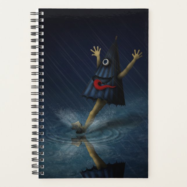 Japanischer Regenschirm Ghost Rainy Day individuel Planer (Vorderseite)