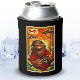 Japanischer Retro-Vintage-UFO-Bigfoot-lustiger Gam Dosenkühler