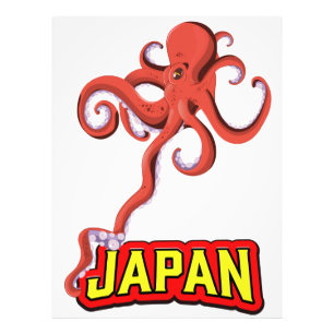 Japanischer Riesenkrake Cartoon Fotodruck