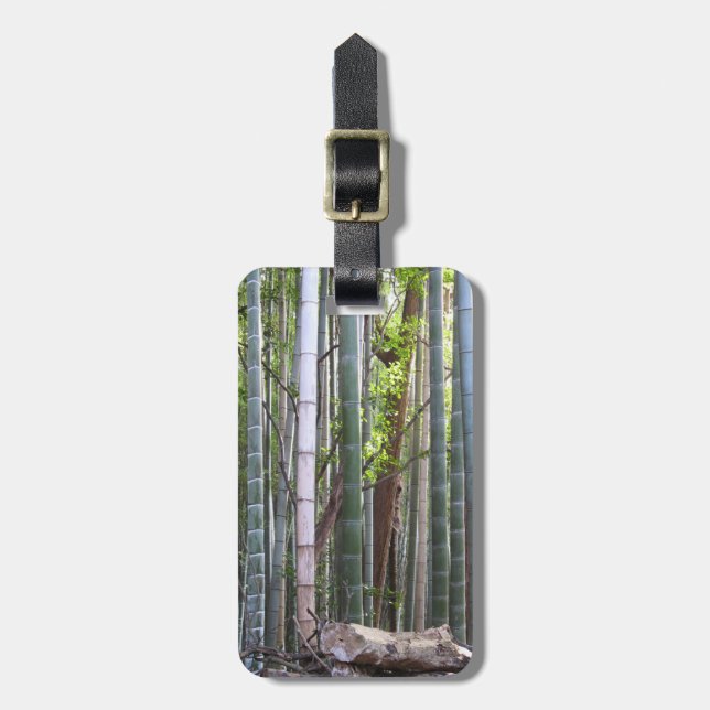 Japanischer Riesenwald, Sagano, Kyoto, Japan Gepäckanhänger (Vorderseite vertikal)