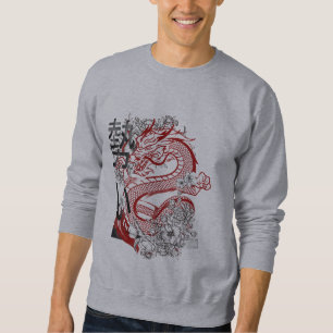 Japanischer Roter Drache Herren Sweatshirt